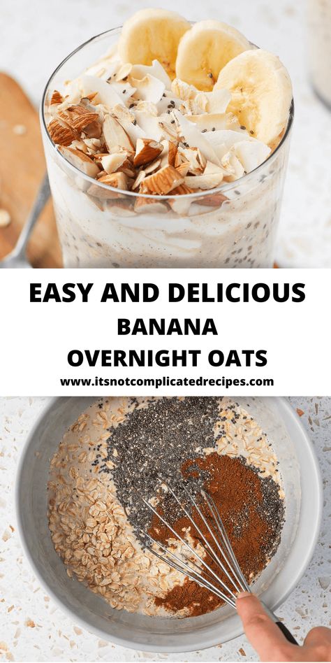 Recipes Autumn, Cinnamon Overnight Oats, Complicated Recipes, Smoothies Vegan, Banana Overnight Oats, Overnight Oats Healthy, Healthy Breakfasts, Banana Oats, Healthy Liver