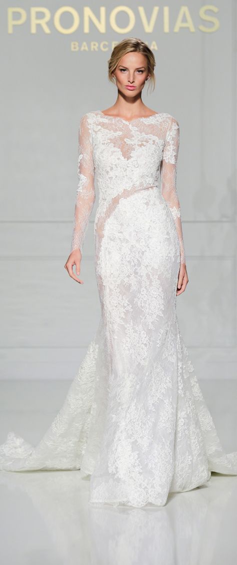 PRONOVIAS BRIDAL 2016 NEW YORK BRIDAL FASHION WEEK - Belle The Magazine Wedding Dress Boat Neck, Wedding Dresses Nyc, Pronovias 2016, Pronovias Bridal, 2016 Wedding Dresses, Stunning Wedding Dresses, Used Wedding Dresses, Bridal Fashion Week, Long Sleeve Wedding