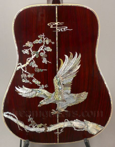 Acoustic Guitar Design, Acoustic Guitar Art, Custom Acoustic Guitars, Guitar Inlay, Types Of Guitar, All Music Instruments, Guitar Painting, Unique Guitars, Guitar Stand