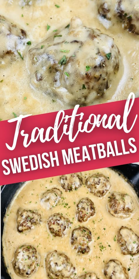 Traditional Swedish Meatballs are a dish that everyone will love. These meatballs have a depth of flavor making them savory and sweet. Dutch Oven Swedish Meatballs, Homemade Swedish Meatball Sauce, Pressure Cooker Swedish Meatballs, Swedish Meatballs With Heavy Cream, Sweetish Meatballs Crockpot, Frozen Meatball Swedish Meatballs, Make Ahead Swedish Meatballs, Swished Meatballs, Sweetish Meatballs Recipe Easy