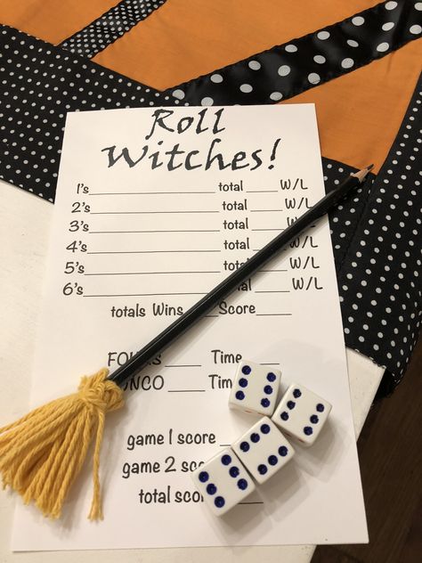 Halloween Bunko Party, Witches Night Out Bunco, Halloween Bunko Ideas, October Bunco Themes, Halloween Bunco Ideas, Bunco Party Themes October, Bunco Night Themes, October Bunco Ideas, Halloween Bunco Score Sheets