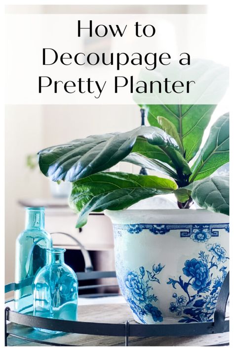 Diy Chinoiserie Planter, Chinoiserie Planter, Cow Stuff, Diy Postcard, Side Table Makeover, Budget Friendly Diy, Fabulous Friday, Pretty Cottage, Bottle Centerpieces