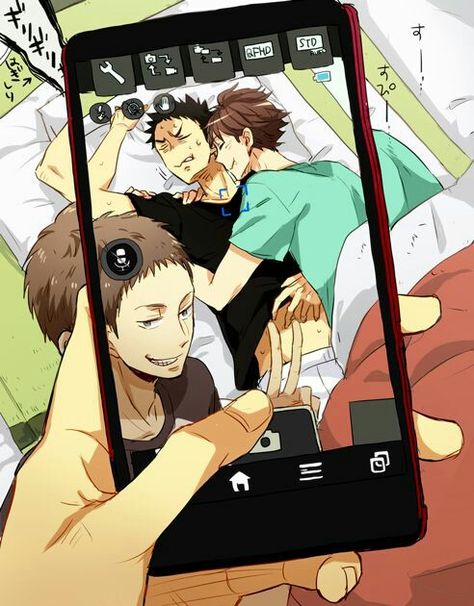 Iwaoi at its finest | Iwaizumi x Oikawa Matsukawa Issei, Bts Anime, Iwaizumi Hajime, Haikyuu Tsukishima, Haikyuu Meme, Haikyuu Volleyball, Oikawa Tooru, Volleyball Anime, Haikyuu Funny