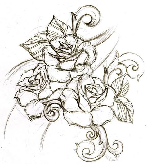 rose bud by markfellows on DeviantArt Tattoo Zeichnungen, Chicano Drawings, Rose Drawing, Roses Drawing, 1 Tattoo, Chicano Art, Doodle Art Designs, Rose Tattoos, Book Art Drawings