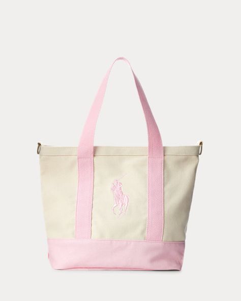 Big Pony Cotton Canvas Tote Preppy Accessories, Ralph Lauren Tote, Ralph Lauren Bags, Girly Bags, Girly Accessories, Fancy Bags, Cute Tote Bags, Pretty Bags, Big Bags