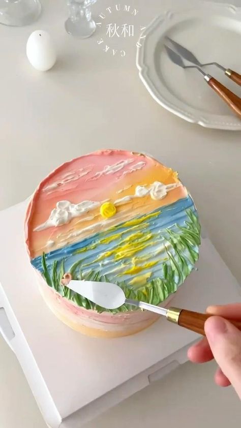 刘颖颖 | I plan to watch the sunrise and sunset with you this summer. #birthdaycake #dessert#cake#customcake… | Instagram Sunrise Cake, Sheryl Luke, Watch The Sunrise, Sunrise And Sunset, 2 Dogs, Dessert Cake, The Sunrise, Sunrise Sunset, This Summer