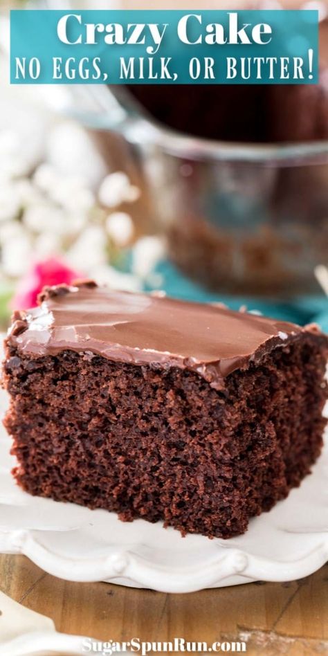 Easy Chocolate Icing, Lent Food, Cake No Eggs, Wacky Cake, Cheesecake Oreo, Crazy Cake, Chocolate Frosting Recipes, Homemade Snickers, Baking Chocolate