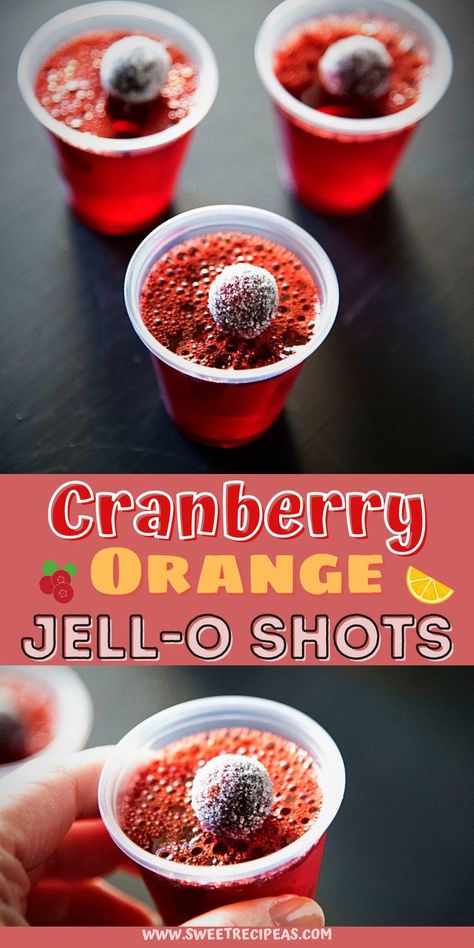 Jell O Shot Recipes, Orange Jello Shots, Thanksgiving Jello, Holiday Jello Shots, Jello Shots Vodka, Jello Shooters, Shot Board, Cranberry Jello, Jellied Cranberry Sauce