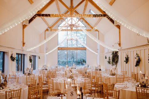 Millbridge Court | Wedding Venues in Surrey, South East Brick Feature Wall, Countryside Hotel, Farnham Surrey, Contemporary Barn, Court Wedding, Wedding Court, Dark Wood Floors, Painted Paneling, Bedroom With Ensuite