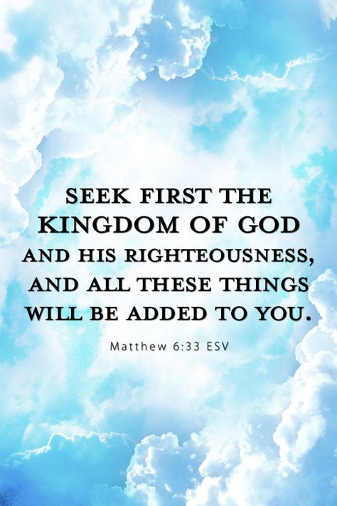 Matthew 6:33 Seek First The Kingdom, A Bible Verse, Matthew 6 33, Kingdom Of God, Ayat Alkitab, Matthew 6, Favorite Bible Verses, God First, The Kingdom Of God