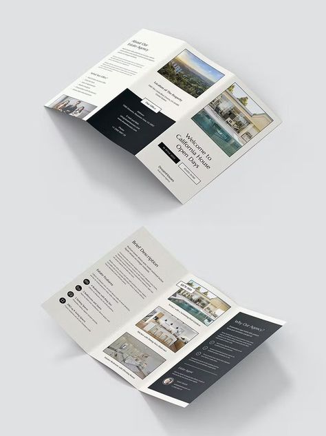 Open House Brochure, House Brochure, Open House Real Estate, Trifold Brochure Template, Trifold Brochure, Tri Fold, Brochure Design, Brochure Template, Letter Size