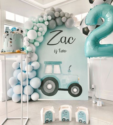 Kara's Party Ideas on Instagram: “Such a cute blue tractor birthday theme!! Source: @blossomandsparkle.events 💫 #boysbirthday #partydecorations #partydecor #partyideas…” Event Styling Ideas, Birthday Themes For Boys 2nd, 2nd Birthday Party For Boys Themes, Second Birthday Boy Themes, 2nd Birthday Boy Themes, Second Birthday Boys, Toddler Boy Birthday, Styled By, Birthday Party Idea