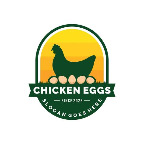 Egg Farm Logo, Poultry Farm Logo, Egg Logo Design, Poultry Farm Design, Egg Logo, Meat Art, Farm Logo Design, Egg Vector, Farm Eggs