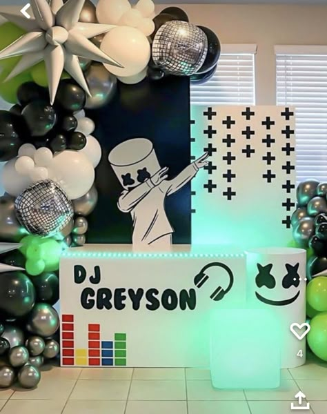 Dj Marshmallow Birthday Party Ideas, Marshmallow Theme Party, Dj Birthday Party Ideas, Dj Marshmello Party Ideas, Sun Circle, Kids Christmas List, Transformers Birthday Parties, Dj Marshmello, Dj Gifts