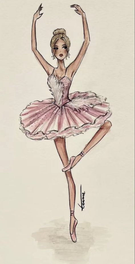 Sugar Plum Dress, Ballerina Sketch, Fairy Sketch, Ballet Wallpaper, Ballerina Illustration, Ballet Drawings, Ballerina Drawing, Girly Graphics, Dancing Drawings