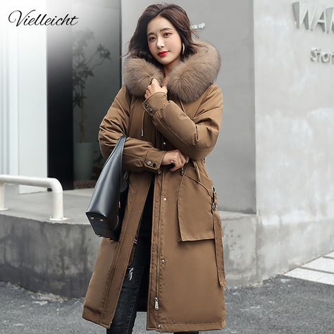 Cheap Parkas, Buy Quality Women's Clothing Directly from China Suppliers:Vielleicht 30 Degrees Snow Wear Long Parkas Winter Jacket Women Fur Hooded Clothing Female Fur Lining Thick Winter Coat Women Enjoy ✓Free Shipping Worldwide! ✓Limited Time Sale ✓Easy Return. Winter Long Coat With Double-lined Hood, Winter Military Hooded Outerwear, Fall Fur Coat With Double-lined Hood For Cold Weather, Fall Double-lined Hood Fur Coat For Cold Weather, Winter Coat Women, Casual Shoes Women Flats, Winter Jacket Women, Winter Long-sleeve Fur Coat With Double-lined Hood, Oc Reference