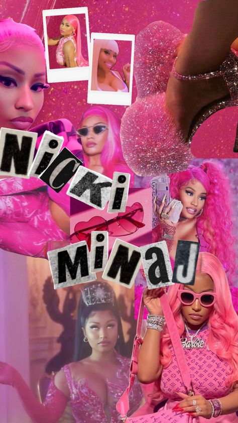 Nicki Minaj Wallpaper Ipad, Doja Wallpaper, Nicki Minaj Collage, Nicki Wallpaper, Nicki Minaj Pink Print, Nikki Manaj, Female Rap, Nicki Minaj Outfits, House Stickers