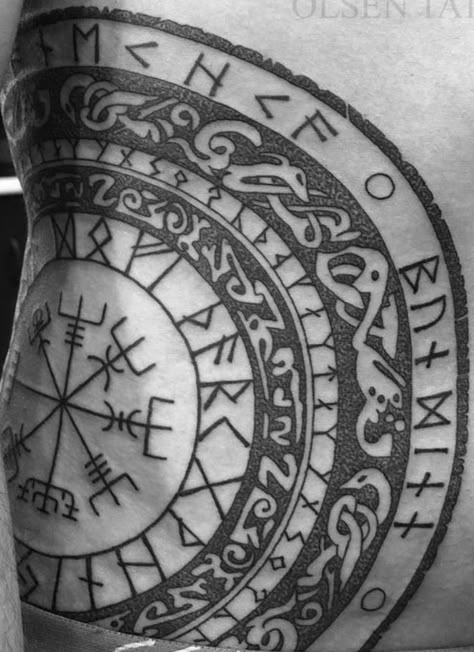 Baldur Tattoo Meaning, Body Journal, Norse Alphabet, Leg Sleeve Tattoos, Leg Tattoo Ideas, Geometric Line Tattoo, Viking Tattoo Sleeve, Viking Tattoo Symbol, Piece Tattoo