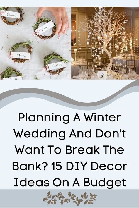 Winter Wedding Diy Centerpieces, Simple Winter Centerpieces Wedding, Simple Winter Wedding Centerpieces Diy, Winter Wedding Guest Gifts Party Favors, Diy Winter Wedding Decor, Winter Christmas Wedding Ideas, Winter Wedding Inspiration Decoration, Winter Wedding At Home, Simple December Wedding