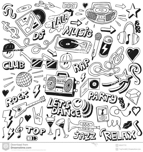 Music Doodle, Space Doodles, Art Niche, Notebook Doodles, Sketch Note, Note Doodles, Cool Doodles, Cute Easy Doodles, Graffiti Doodles