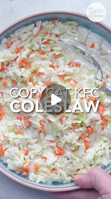 Taste of Home | This copycat KFC coleslaw recipe captures everything we love about the restaurant’s signature side dish! 🔗 Click the link in our bio for... | Instagram