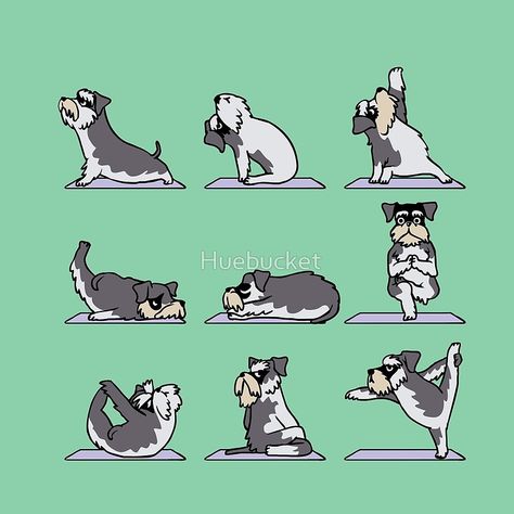 Miniature Schnauzer Yoga Savasana Pose and Meditation T-Shirt by Huebucket Yoga Art Painting, Animal Yoga, Schnauzer Art, Huebucket, Yoga Poster, Yoga Art, Mini Schnauzer, Miniature Schnauzer, Wall Art Canvas Prints