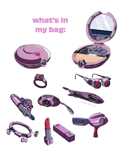 Girl core: what's in my bag totally spies widgets Tbh Instagram, Senior Year Diy, Laughing Out Loud, All Jokes, Romance Quotes, Send Help, 80s Cartoon, Outfit Challenge, Totally Spies