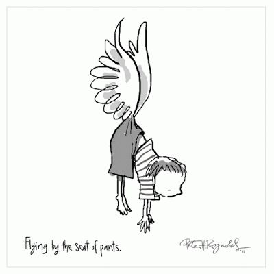 Goodreads | Peter H. Reynolds's Blog - Flying by the Seat of Your Pants - March 13, 2015 09:05 Peter Reynolds, Peter H Reynolds, Cast The First Stone, Early Years Practitioner, Roots And Wings, Education Humor, Simple Cartoon, Play Based Learning, Writing Life