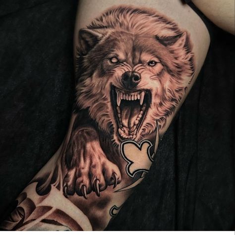 Wolf And Eagle Tattoo, Angry Wolf Tattoo, Angry Wolf, Eagle Tattoo, Wolf Tattoos, Wolf Tattoo, Lone Wolf, Tattoo Sleeve Designs, Itachi Uchiha