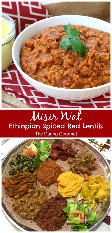 misir wat recipe ethiopian authentic red lentils Ethiopian Berbere Recipes, Misir Wat Recipe, Ethiopian Dishes, Vegetarian Grill, Rich Spirit, International Meals, Ethiopian Lentils, Ethiopian Recipes, Cultural Dishes