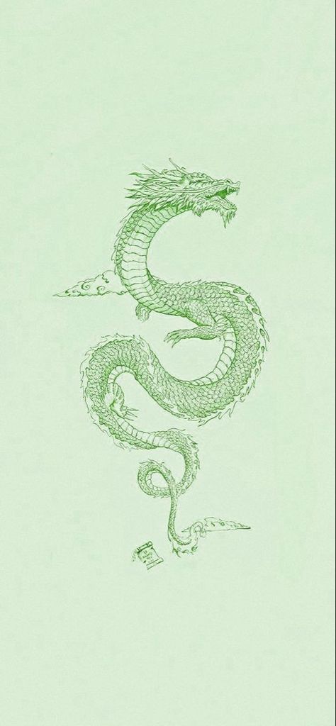 Dragons Background, Dragon Background, Dragon Tattoo Drawing, Green Tattoos, Dragon Wallpaper Iphone, Verde Jade, Rennaissance Art, Spiritual Tattoos, Dragon Trainer