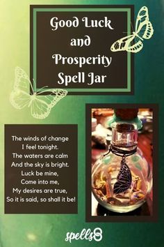 Good Luck and Prosperity Spell Jar – Spells8 Good Luck Spell Jar Recipe, Types Of Spell Jars, Good Luck Jar Spell, Jar Spells Witchcraft, Spell Jars Recipes, Good Luck Spell Jar, Spells Jars, Prosperity Spell Jar, Luck Spell Jar