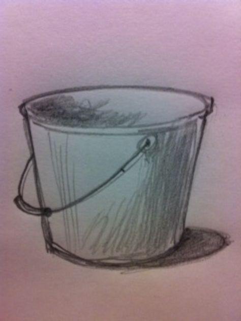 Learning how to draw a bucket is easy if you can create a few simple shapes and lines. Follow this drawing tutorial and sketch a realistic bucket! Bucket Drawing, Bucket Of Water, Shadow Drawing, Basset Hound Dog, Pencil Art Drawings, Art How, Sketches Easy, Hound Dog, Basic Shapes