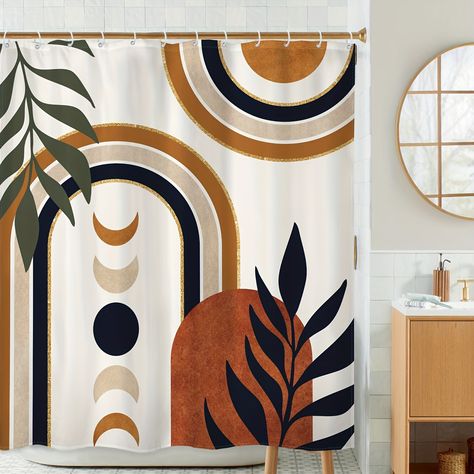 Faster shipping. Better service Leaf Shower Curtain, Bathtub Liners, Bohemian Bathroom Decor, 2024 Bedroom, Escape Pod, Bathroom Stall, Guest Bathroom Decor, Bohemian Bathroom, Boho Bathroom Decor