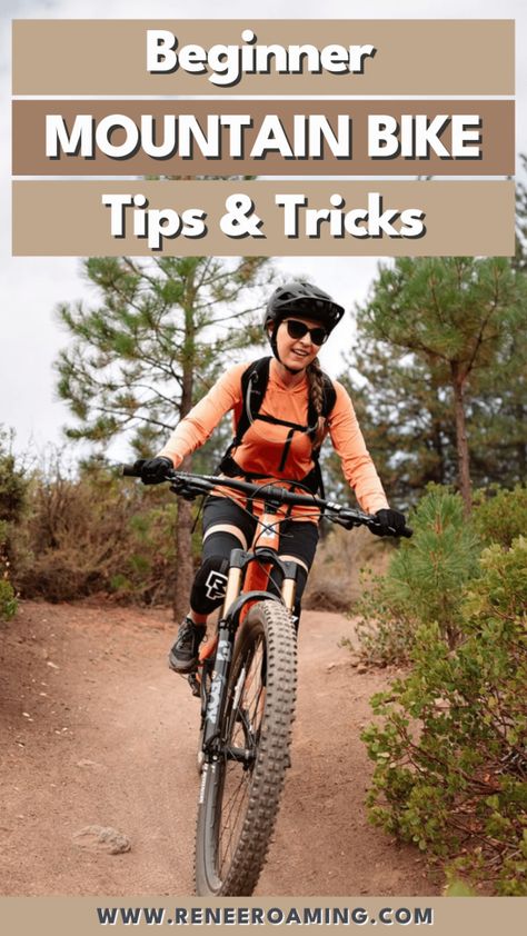 Have you been wanting to learn to mountain bike, but not sure where to start? Maybe you feel intimidated by all the gear, or not sure what your friends are talking about when they're talking about singletrack and berms... Well, this is the guide for you! I am learning to mountain bike, too, so I'm sharing the tips and tricks that helped me feel more comfortable. Plus, a handy glossary of MTB lingo, and a packing guide too! Bike Riding Tips, Biking Tips, Cross Country Bike, Mt Bike, Mountain Biking Women, Mountain Biking Gear, Family Advice, Bike Training, I Am Learning