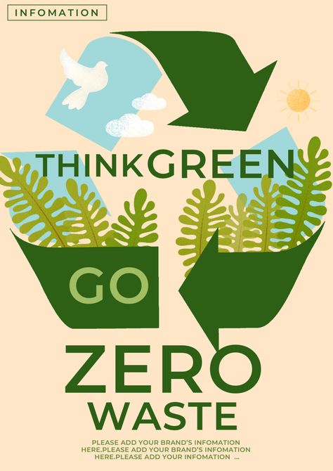 Recycling Environmental Zero Waste Flyer Poster#pikbest#Templates#Flyer Waste Sorting Poster, Sustainable Graphic Design Poster, Recycling Poster Design, Sustainable Living Poster, Recycling Poster Ideas, Sustainability Poster Design, Waste Signage, Recycle Poster Design, Recycled Poster