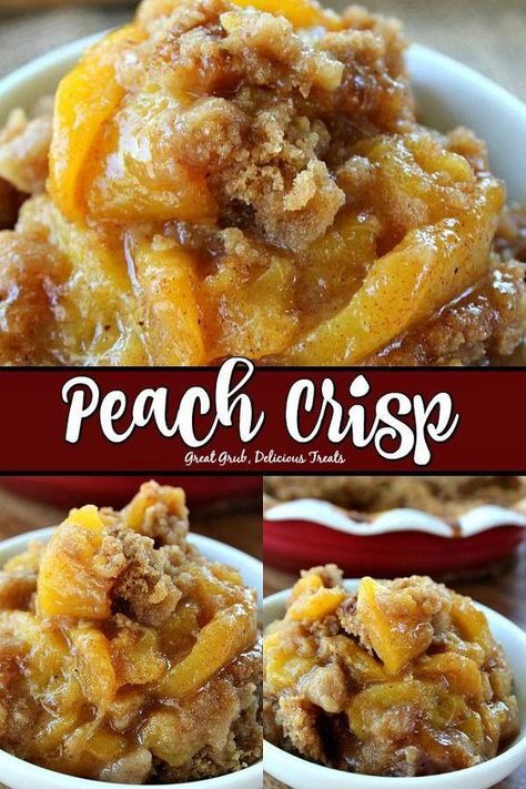 Dessert Crepes, Peach Crisp Recipe, Crisp Topping, Crisp Desserts, Easy Peach Cobbler Recipe, Dessert Halloween, Cobbler Easy, Peach Dessert Recipes, Fruit Centerpieces