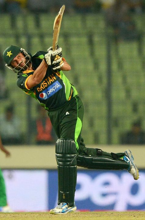 Pakistan cricketer Shahid Afridi plays a shot during the eighth match of the Asia Cup. Pakistani Cricket Team, Azam Khan, Dil Dil Pakistan, Cricket Pakistan, Pakistan Team, Muhammad Ali Jinnah, History Of Cricket, Into The Badlands, Shahid Khan