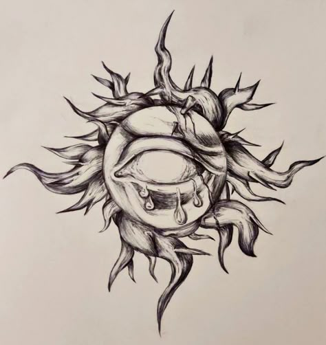 Tattoo With Eyes, Eyes Tattoo Design, Sun Drawings, Eye Tattoos, Gothic Tattoo, Tattoo Style Drawings, Tattoo Portfolio, Tattoo Design Book, Tattoo Art Drawings