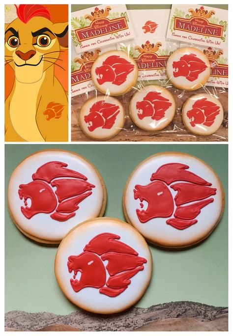 Lion Guard Cookies, Lion Gaurd Cake, Lion Guard Party Ideas, Lion Guard Party Decorations, The Lion Guard Birthday Party, Lion Guard Birthday Party Ideas, Lion Guard Birthday Party, Lion Guard Party, Birthday Party Cookies