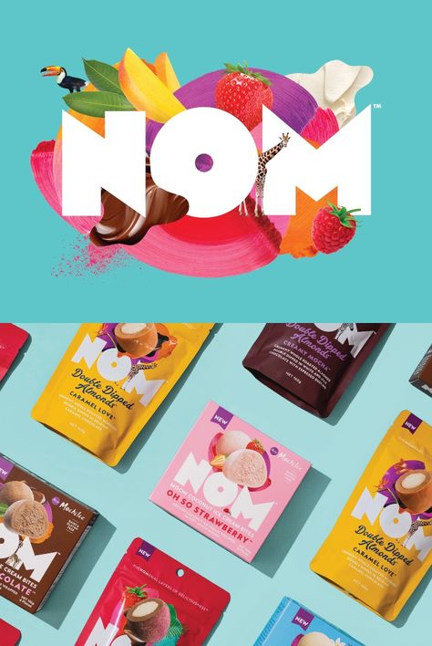 Colourful Food Packaging, Gen Z Packaging Design, Sweets Branding, Baking Branding, Snack Branding, Snack Logo, Bold Packaging, Colourful Packaging, Creative Brief