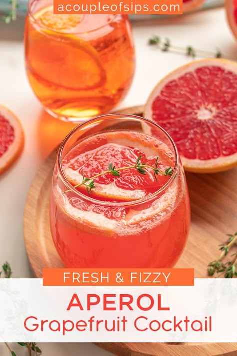 Aperol Spritz Grapefruit, Grapefruit Aperol Spritz, Aperol Recipes, Greyhound Cocktail, Aperol Spritz Recipe, Grapefruit Cocktail, Spritz Recipe, Cocktail Ideas, Boozy Drinks