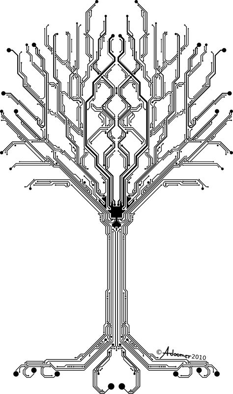 Circuit Tattoo, Electronic Tattoo, Geometric Tree, Tech Tattoo, Cyberpunk Tattoo, Muster Tattoos, Geometric Tattoo Design, Electronic Circuit, Tech Art