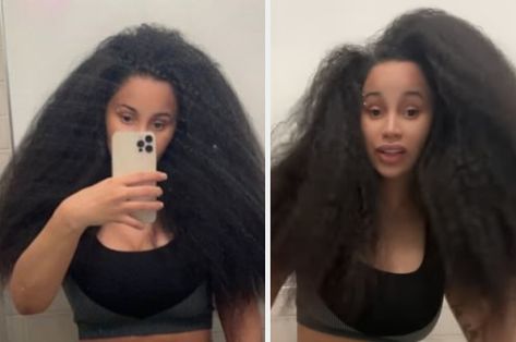 Cardi B Long Hair, Cardi B Natural Hair, Cardi B Hair Mask Recipe, Cardi B Hair Mask, Cardi B Hair, Cardi B Picture, Hair Mask Recipe, Natural Hair Mask, Hair Mask For Growth