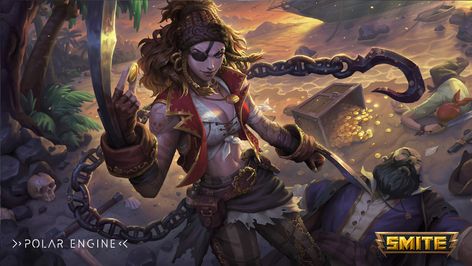 ArtStation - Smite Splash Art Compilation Vol. 02 (Female Characters), Polar Engine Pirate Battle, D D Classes, Splash Art, Post Apocalypse, League Of Legends, Fantasy Art, Character Design, Deviantart, Zelda Characters