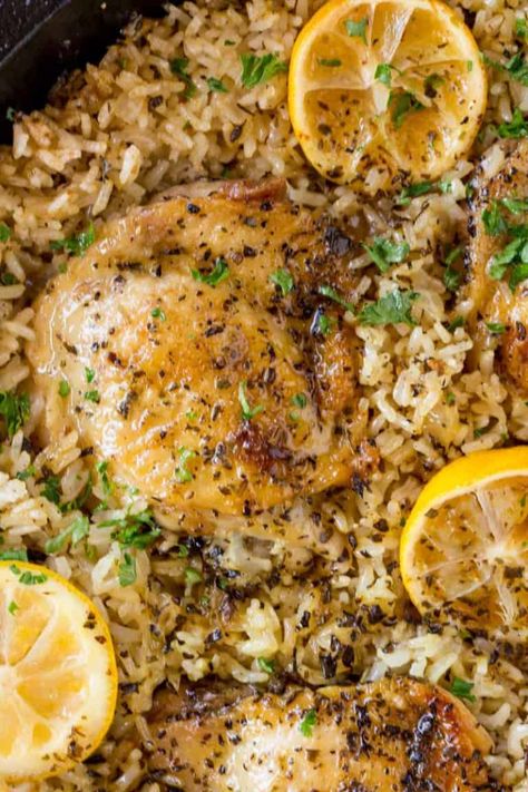 Greek Chicken And Rice, Teriyaki Chicken And Rice, Chicken And Rice Recipe, Dinner Then Dessert, Chicken Recipes Boneless, Greek Lemon Chicken, Rice Dinner, Vegetable Casserole, Oven Chicken