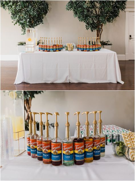 Have a variety of drinks for your guests at a wedding drink and Italian soda bar. It's such a fun touch for wedding receptions. Tasha Rose photography, Utah bride and groom, Utah wedding photography, Utah wedding reception inspiration, Utah wedding venue, drinks at wedding reception. How To Serve Soda At A Wedding, Italian Soda Bar Wedding Receptions, Soda Bar At Wedding, Wedding Reception Soda Bar, Italian Soda Bar Wedding, Wedding Soda Bar, Soda Bar Wedding, Drinks At Wedding, Mormon Wedding Reception