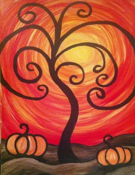 PAINT n Party, Helena MT... Www.paintnpartyMT.com. Helena's only Paint n Sip Studio Lucy Davis, Illustrator, 2013 Fall weeping willow (Courtesy of Brush it off, Sturbridge, MA) Thanksgiving Painting Ideas Easy, Paint And Sip Fall Ideas, Thanks Giving Painting Ideas, Directed Painting, Easy Sip And Paint Ideas, Easy Fall Paintings For Beginners, Simple Fall Paintings, Sip And Paint Ideas, Pumpkin Canvas Painting