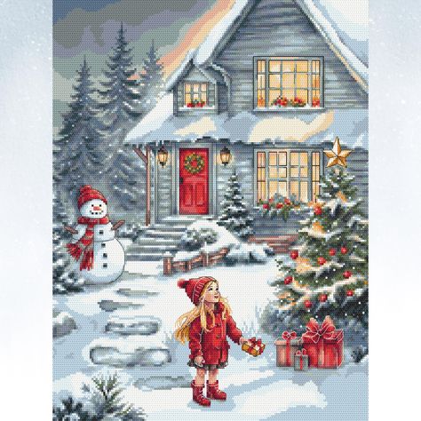 DIY craft kit, Embroidery Kit, cross stitch set, counted kit, CORICAMO, Cross stitch kit - Magic of Christmas przez CoricamoCrossStitch na Etsy Colorful Cross Stitch Patterns, Colourful Cross Stitch, Diy Craft Kit, Magic Of Christmas, Diy Craft Kits, Embroidery Kit, Stitching Art, Art Textile, Cross Stitch Art