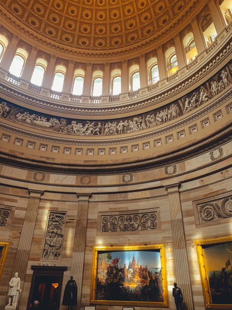 Sun hitting artworks in the United States capitol building Us Capitol Aesthetic, Capitol Hill Aesthetic, Sociology Aesthetic, Us Capitol Building, Washington Dc Capitol, City Aesthetics, Americana Aesthetic, United States Capitol, Cars Bmw